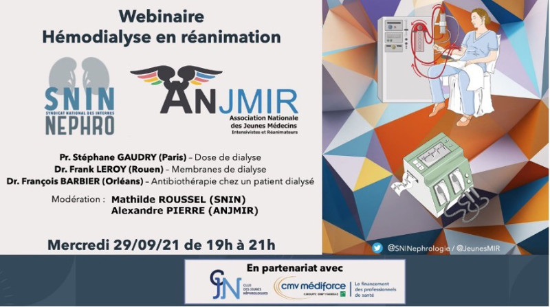 webinaire Hémodialyse en réanimation - septembre 2021